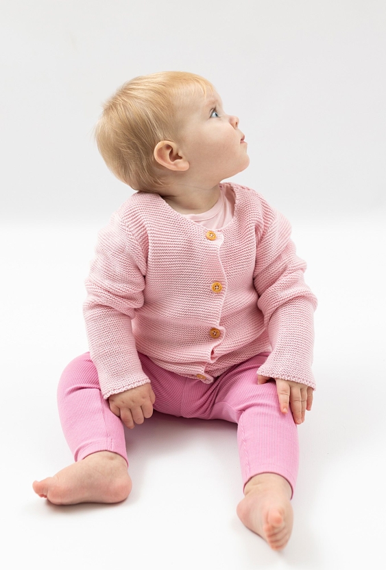 Różowy rozpinany sweter dla niemowlaka - 5.10.15.