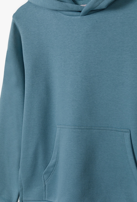 Bluza z kapturem dla dziewczynki z kieszenią kangurką