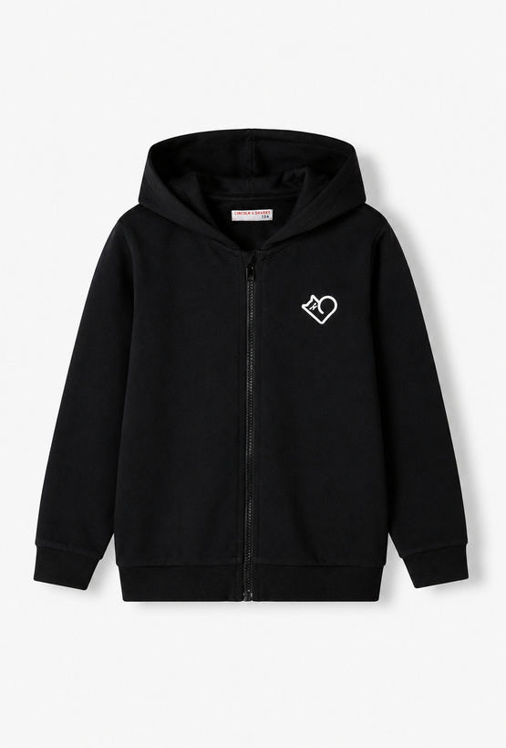 Bluza z kapturem dla dziewczynki z kotkiem