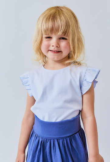 Koszulka z falbankami na ramionach