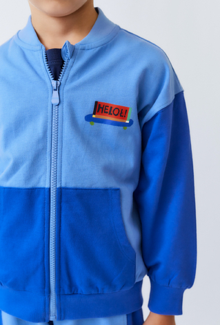 Bluza chłopięca rozpinana na stójce