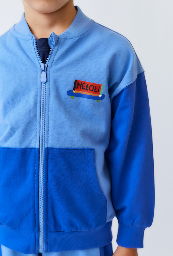Bluza chłopięca rozpinana na stójce