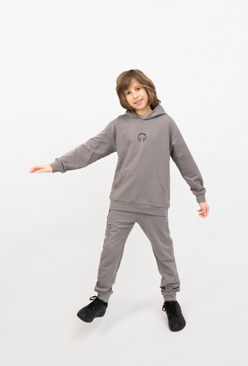 Spodnie dresowe chłopięce regular z kieszeniami na suwak