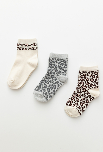 Skarpety dziewczęce 3-pak – panterka