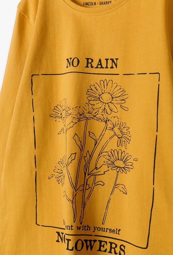 Dzianinowa bluzka dziewczęca z długim rękawem