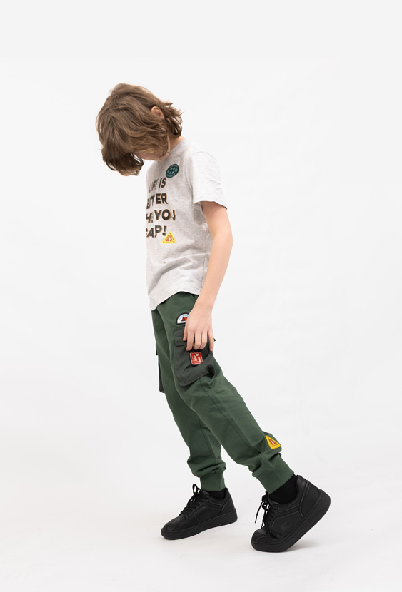 Spodnie dresowe regular z kieszeniami cargo