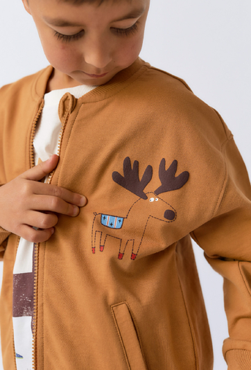 Bluza chłopięca rozpinana ze stójką