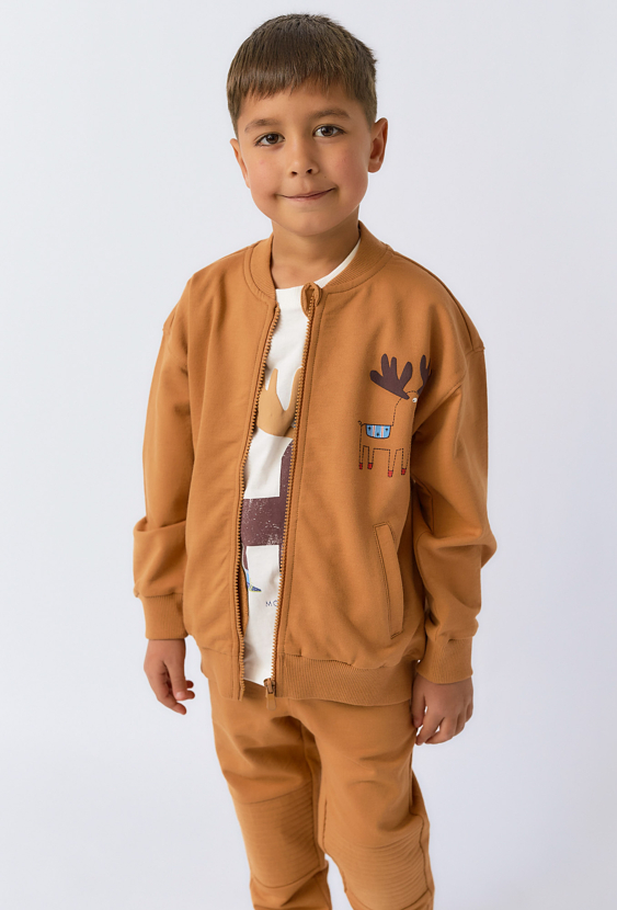 Bluza chłopięca rozpinana ze stójką