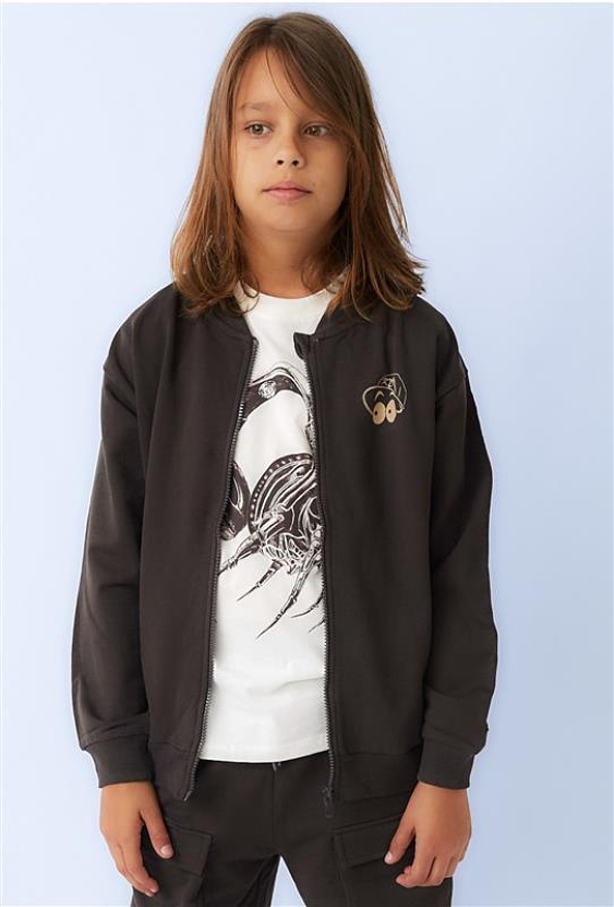 Chłopięca bluza rozpinana z grafiką