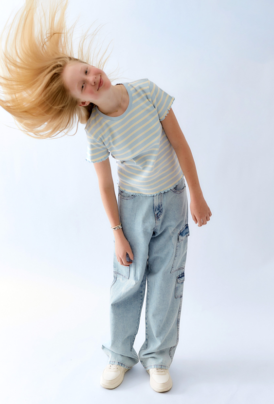 T-shirt prążkowany w paski