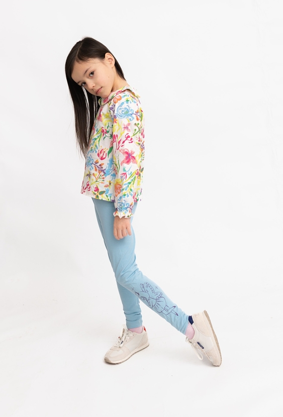 Legginsy dziewczęce z nadrukiem wróżki