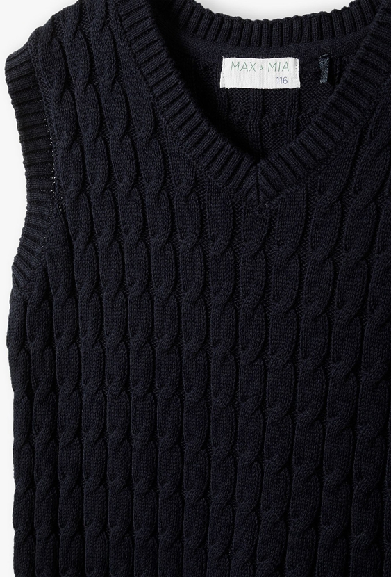 Granatowa kamizelka dla chłopca - Max&Mia