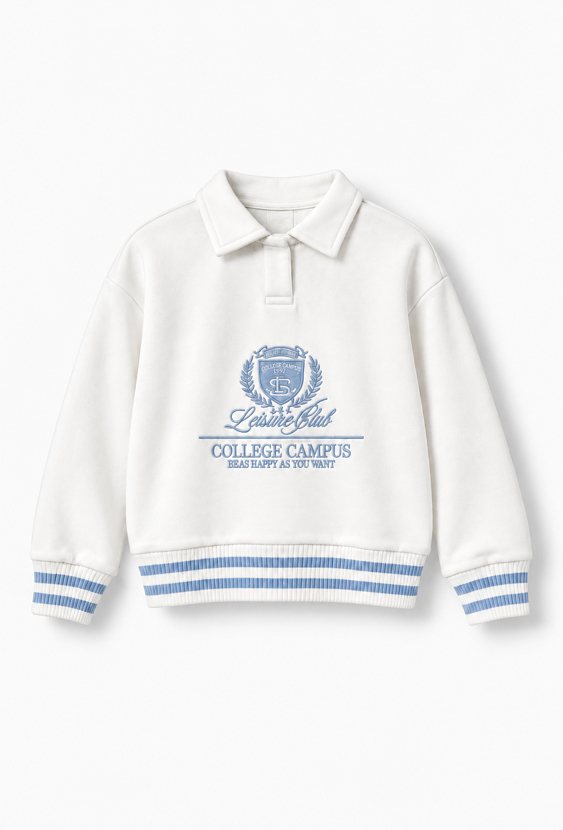Bluza z kołnierzykiem polo