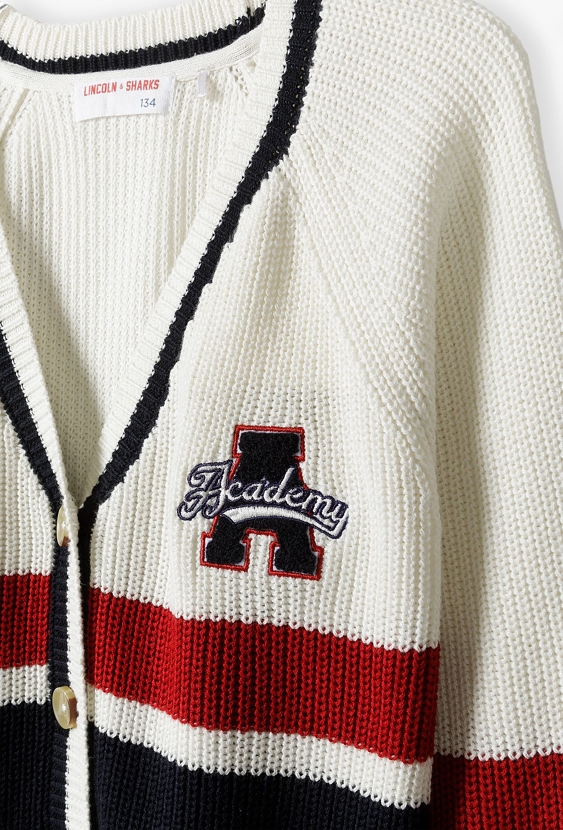 Kardigan dziewczęcy zapinany - oversize - Lincoln&Sharks