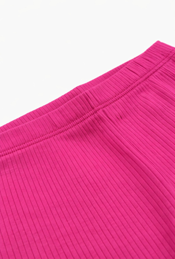 Legginsy prążkowane dla dziewczynki z falbanką