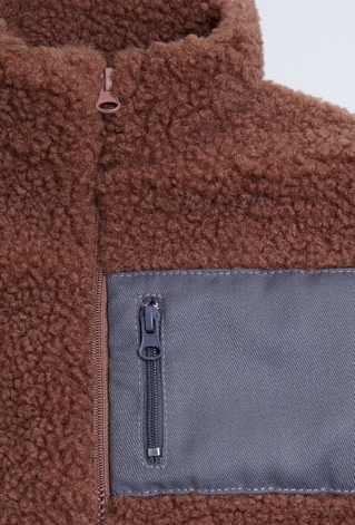 Ciepła brązowa bluza polarowa