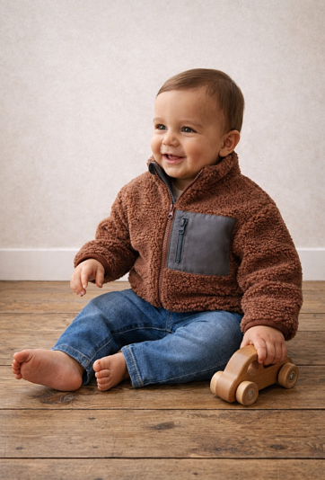 Ciepła brązowa bluza polarowa