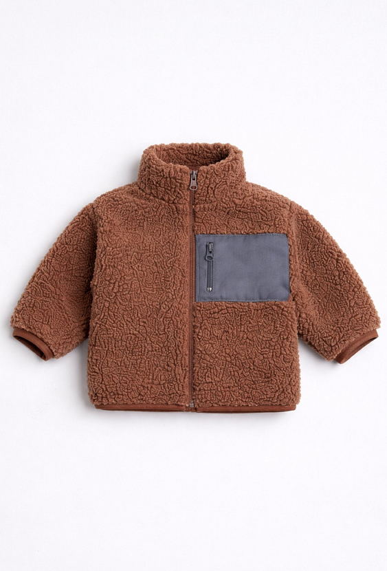 Ciepła brązowa bluza polarowa