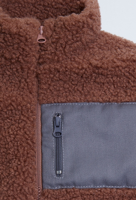 Ciepła brązowa bluza polarowa