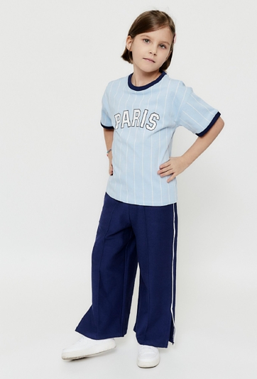 Spodnie dla dziewczynki - granatowe - Wide Leg