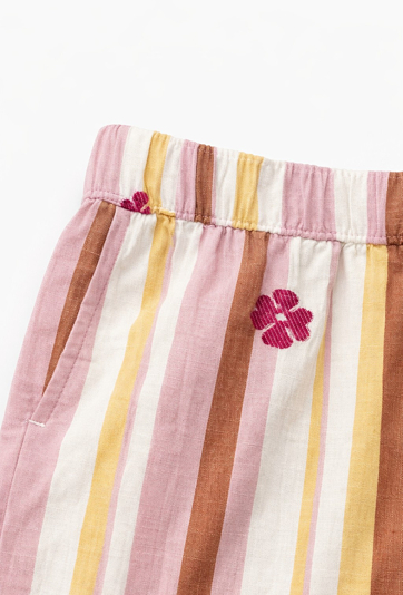 Spodnie wide leg w pasy dla dziewczynki