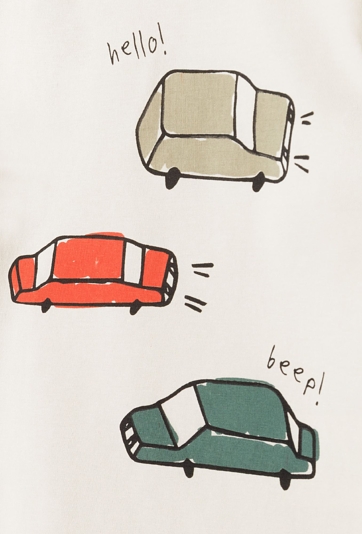 Bluzka niemowlęca z nadrukiem samochodów