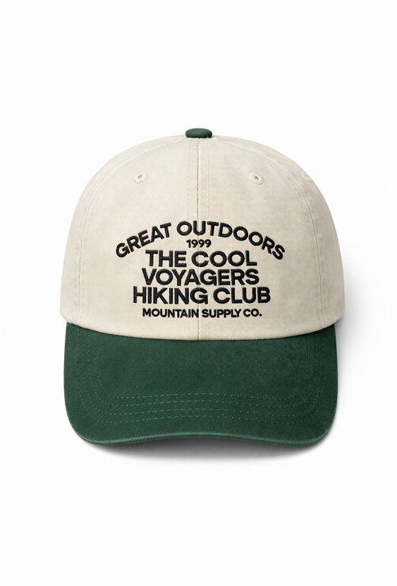 Czapka z daszkiem chłopięca The Cool Voyagers Hiking Club
