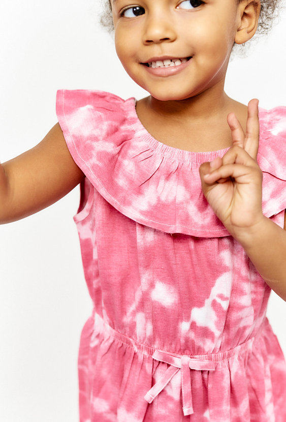 Sukienka bez rękawów  z efektem tie-dye