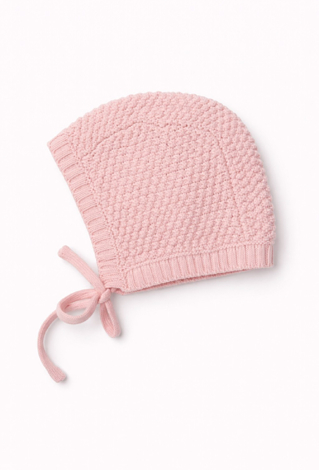 Czapka niemowlęca – ozdobny splot, wiązana