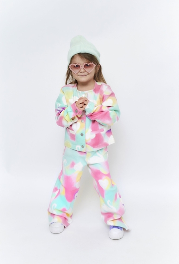 Kolorowe spodnie jeansowe dla dziewczynki