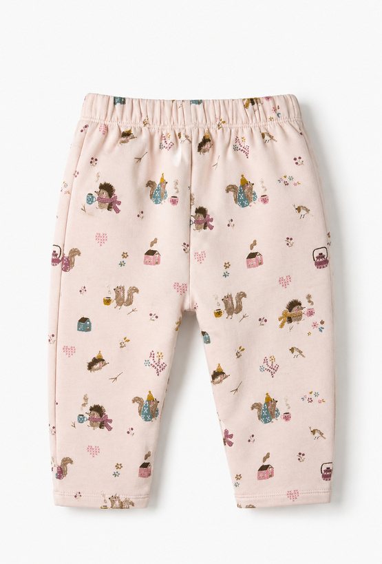Legginsy niemowlęce ocieplane w leśne zwierzątka