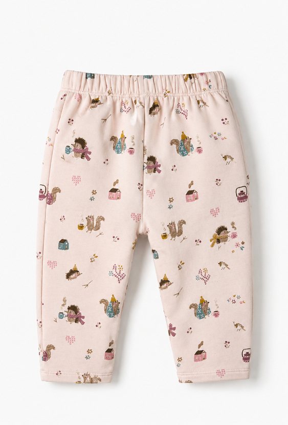 Legginsy niemowlęce ocieplane w leśne zwierzątka