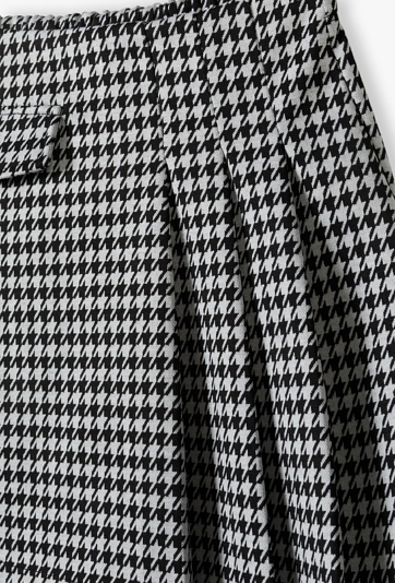 Spódnica dziewczęca na specjalne okazje - biało-czarna pepitka