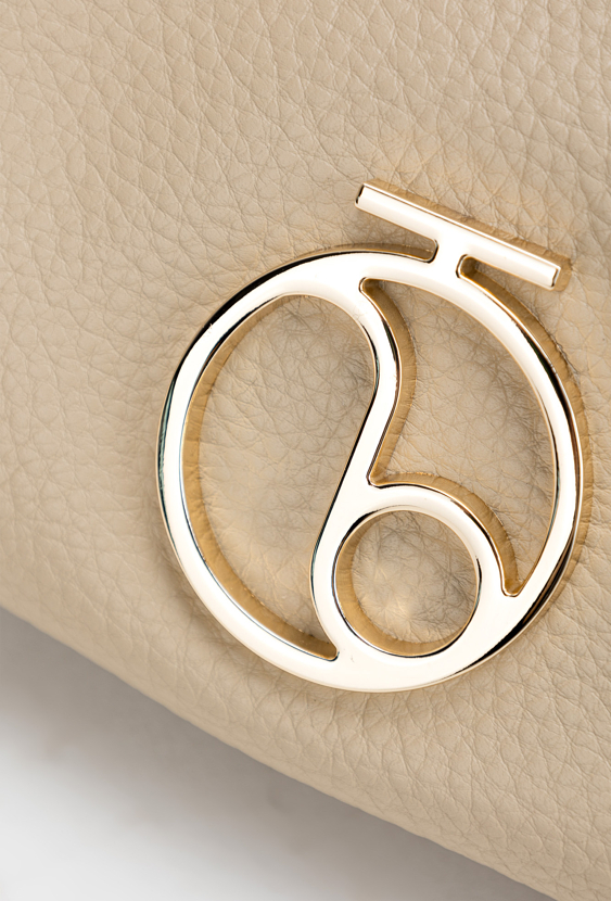 Kremowa listonoszka NOBO z kolorowym paskiem