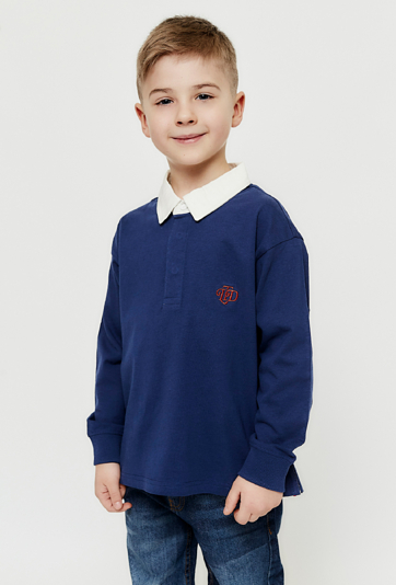 Granatowa bluzka z białym kołnierzykiem - Limited Edition