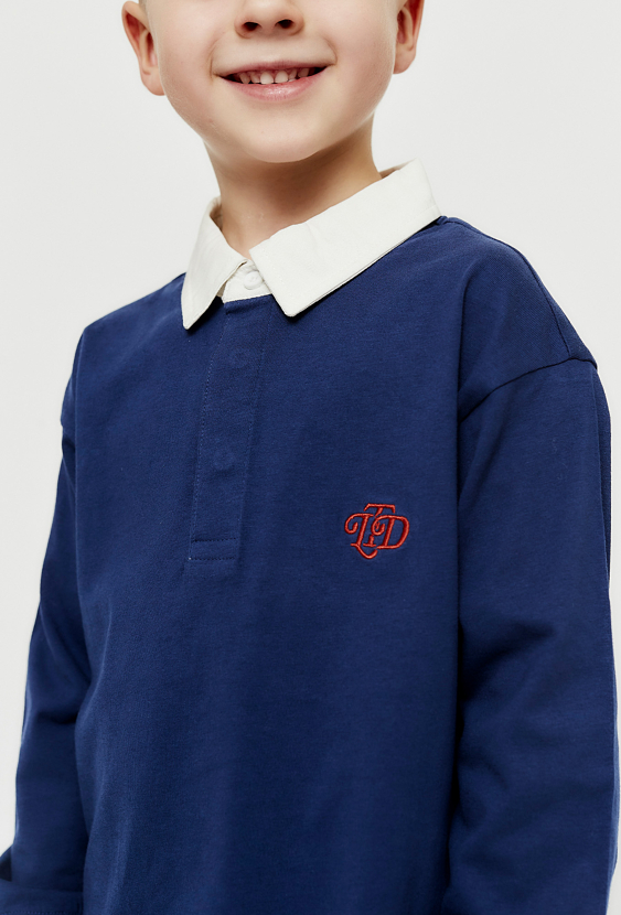 Granatowa bluzka z białym kołnierzykiem - Limited Edition