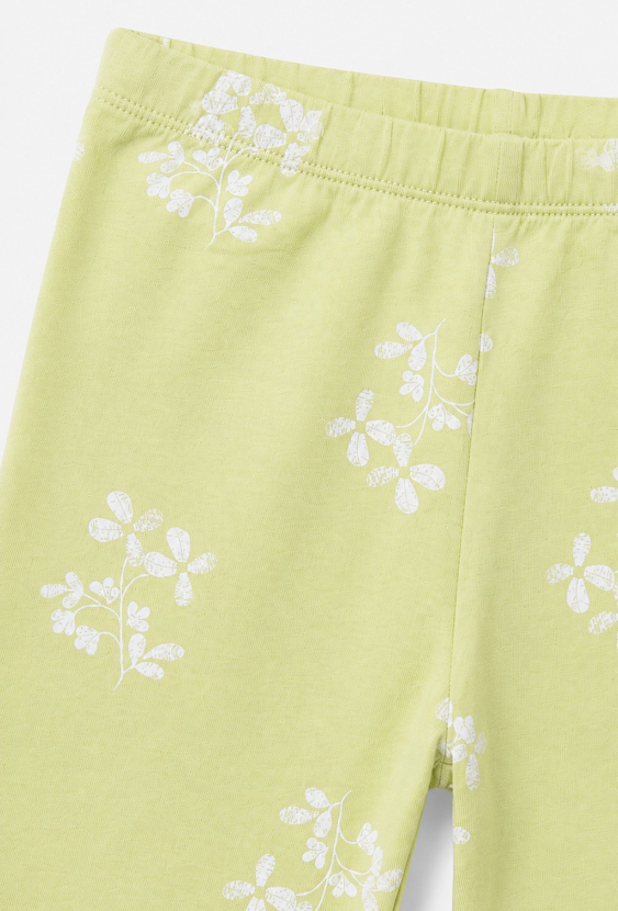 Legginsy dziewczęce 1/2  w kwiaty