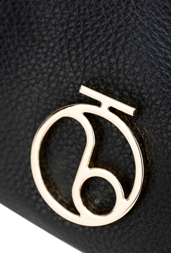 Czarna listonoszka NOBO z kolorowym paskiem