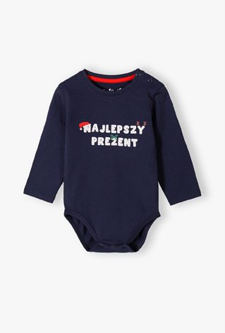 Body niemowlęce chłopięce z długim rękawem świąteczne