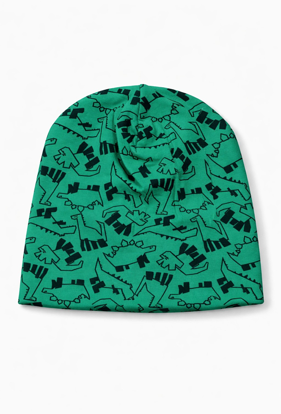Cienka czapka dla chłopca w dinozaury