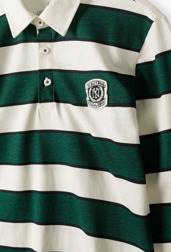 Bluza w stylu polo z długim rękawem