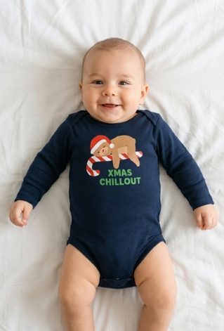 Body niemowlęce z długim rękawem świąteczne