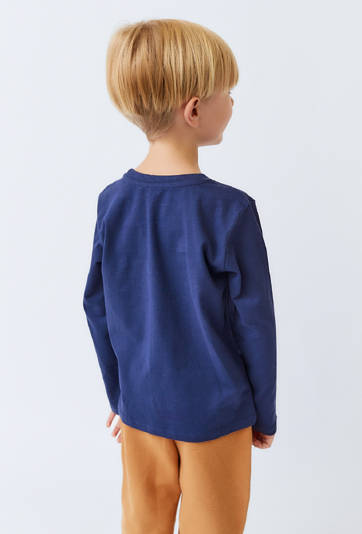 Granatowa bluzka dziecięca z nadrukiem