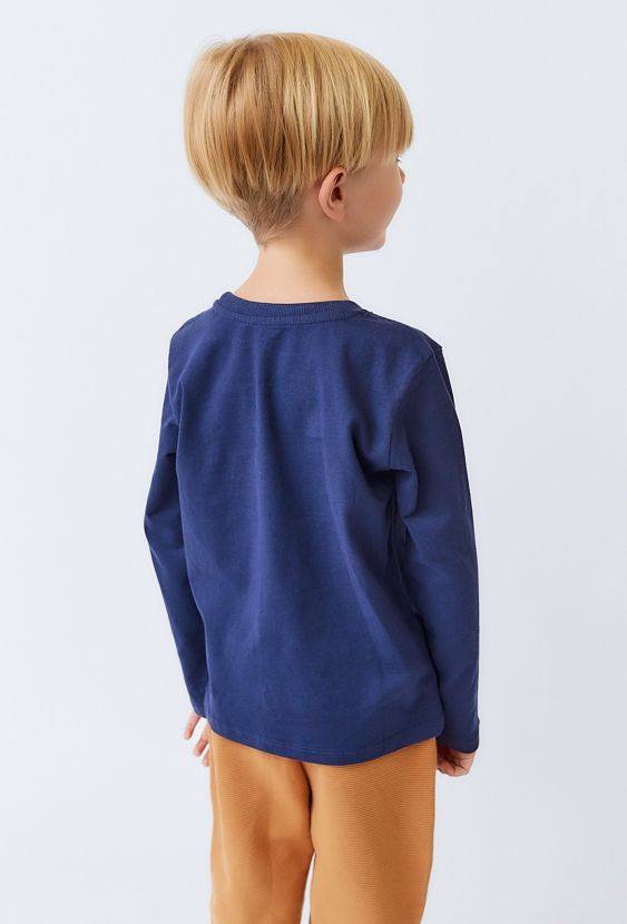 Granatowa bluzka dziecięca z nadrukiem