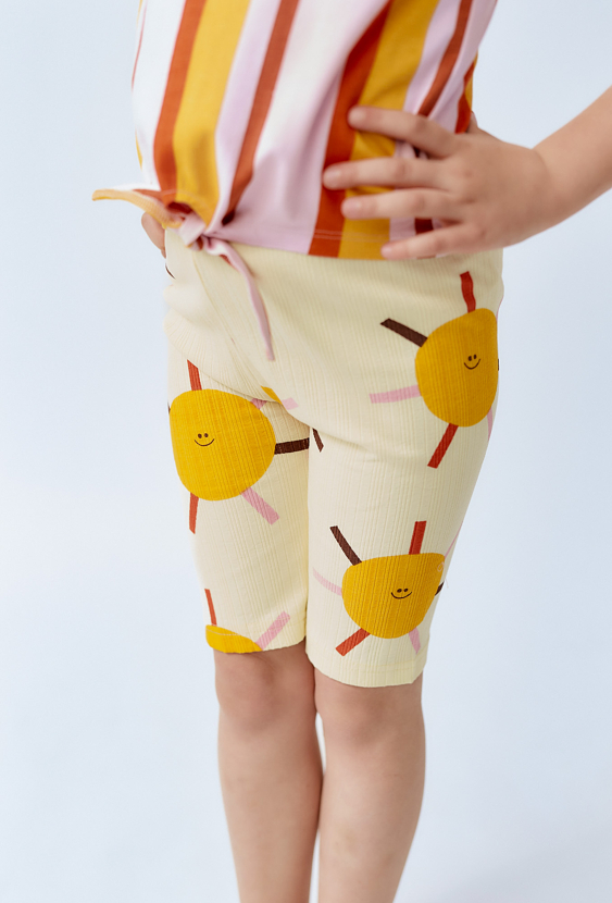 Leginsy na lato - żółte w słoneczka