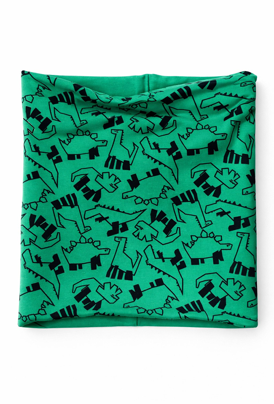 Komin cienki dla chłopca z printem dinozaurów