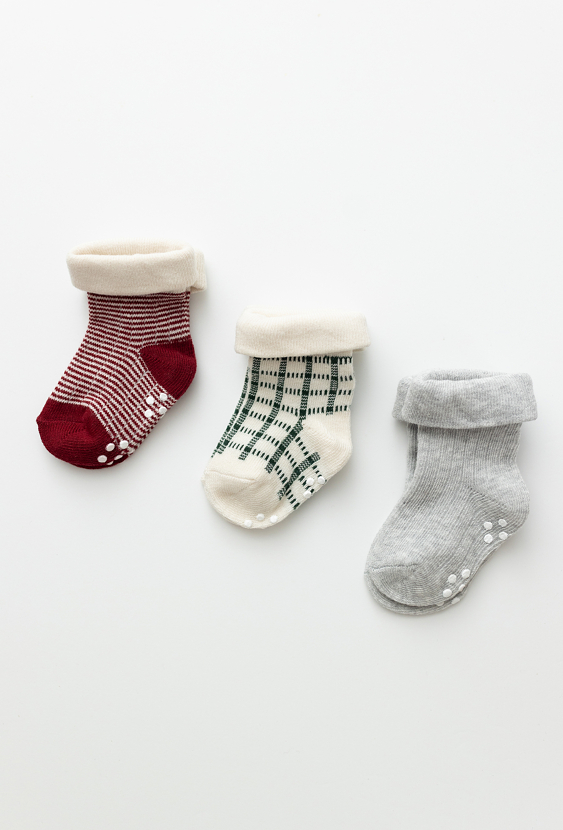 Skarpetki 3-pak z antypoślizgowym spodem
