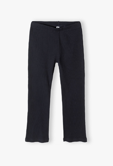 Granatowe spodnie dziewczęce w prążki - Max&Mia