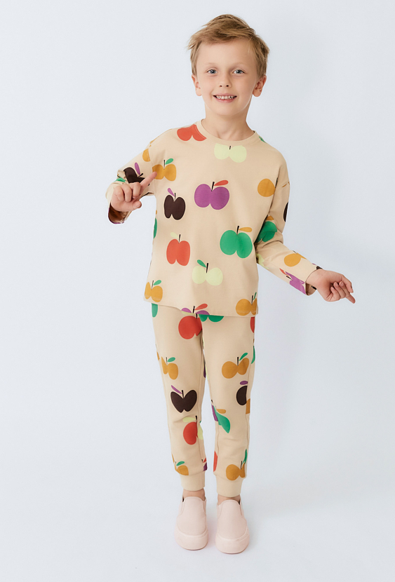 Bluzka chłopięca z printem jabłek - Limited Edition