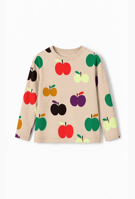 Bluzka chłopięca z printem jabłek - Limited Edition
